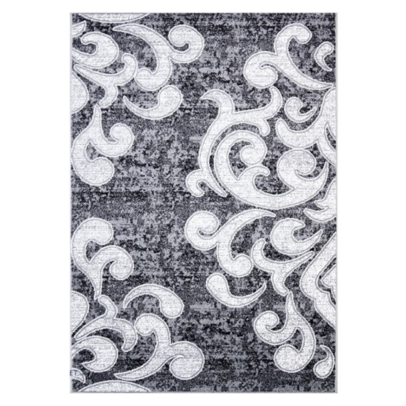 Covor Dreptunghiular, 60 cm x 110 cm, Gri, Model Cappuccino Ramuri