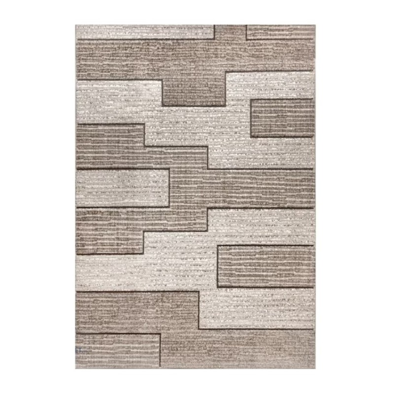 Covor Dreptunghiular, 60 cm x 130 cm, Crem / Maro, Model Fashion