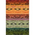 Covor Dreptunghiular, 60 x 130 cm, Verde / Portocaliu, Kolibri Ethnic 11330