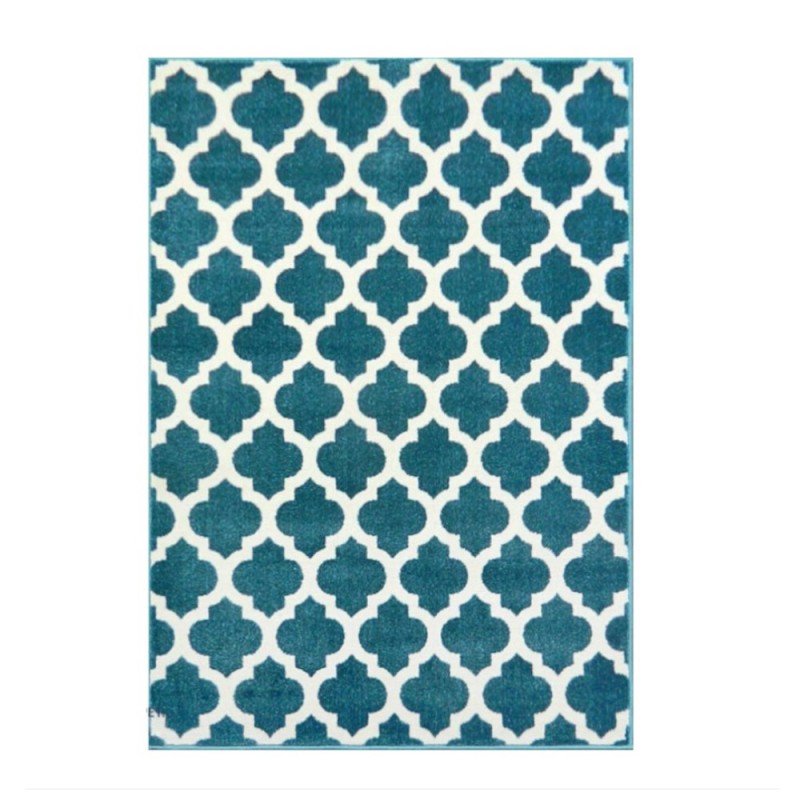 Covor Dreptunghiular, 80 cm x 150 cm, Albastru, Model Kolibri