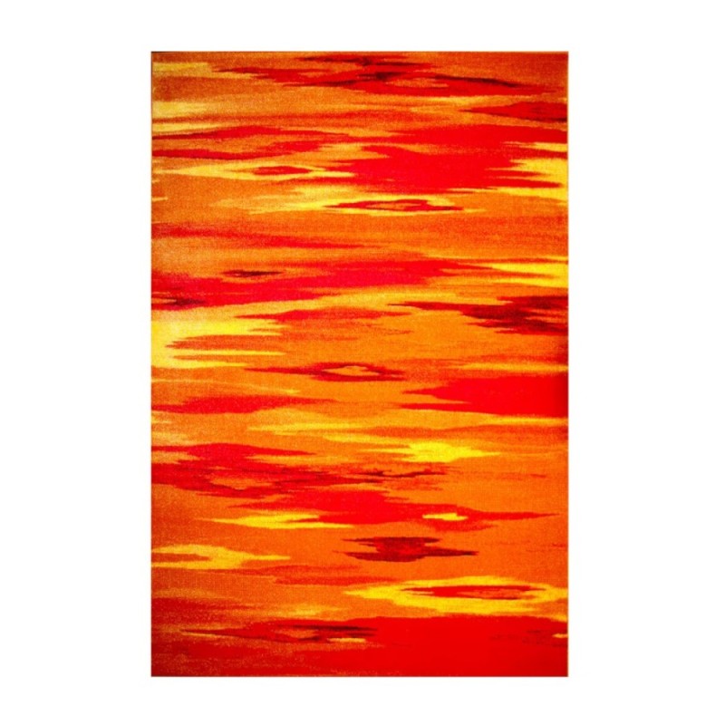 Covor Dreptunghiular, 80 cm x 150 cm, Portocaliu, Model Kolibri