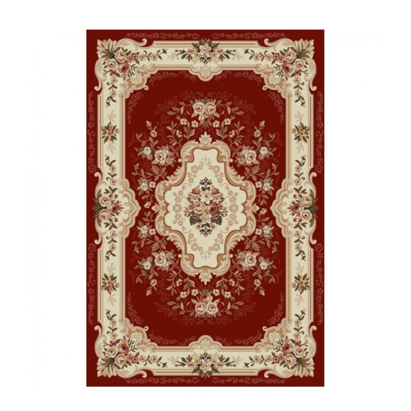 Covor Dreptunghiular, 80 x 150 cm, Grena, Model Floral Lotos