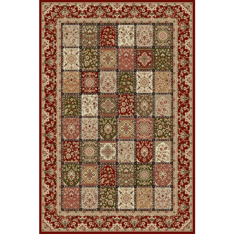 Covor Dreptunghiular, 80 x 150 cm, Rosu, Lotos Model Timbre 1518