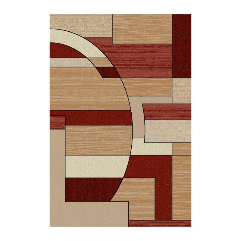 Covor Dreptunghiular, 80 x 200 cm, Crem / Grena, Lotos 538/825