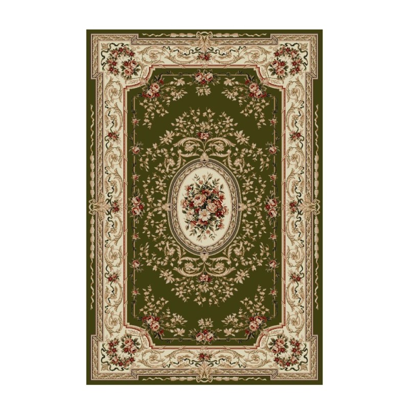 Covor Dreptunghiular, 80 x 200 cm, Verde, Model Floral Lotos