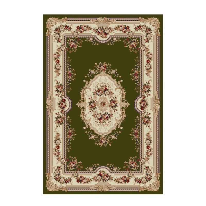 Covor Dreptunghiular, 80 x 200 cm, Verde, Model Floral Lotos