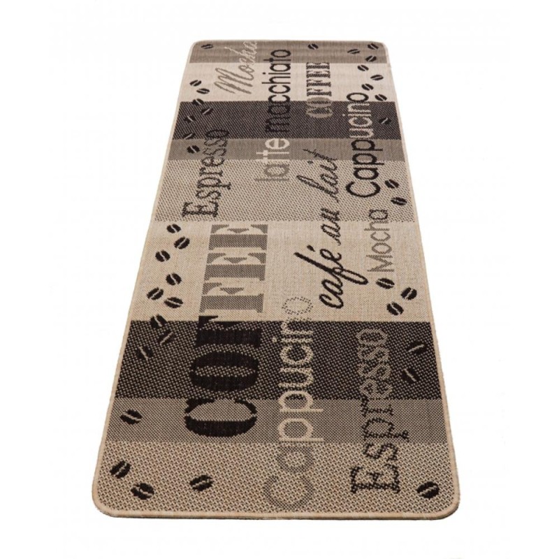 Covor Dreptunghiular pentru Bucatarie, 133 x 195 cm, Antiderapant, Maro / Bej, Flex 19052/19