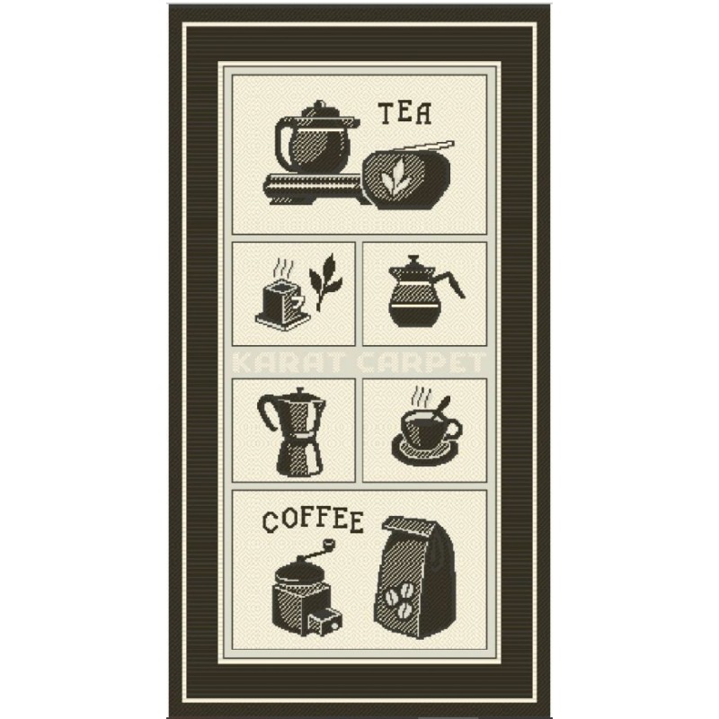 Covor Dreptunghiular pentru Bucatarie, 75 x 200 cm, Antiderapant, Gri, Flex 953/08