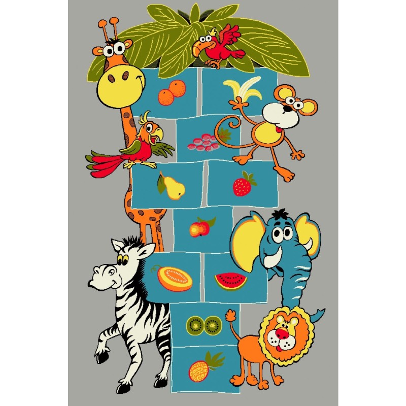 Covor Dreptunghiular pentru Copii, 120 x 170 cm, Gri, Kolibri Model Sotron 11120