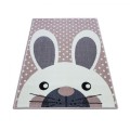 Covor Dreptunghiular pentru Copii, 120 x 170 cm, Multicolor, Dream Model Iepuras 18115/120