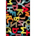 Covor Dreptunghiular pentru Copii, 120 x 170 cm, Negru, Kolibri Litere 11343/180