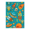 Covor Dreptunghiular pentru Copii, 160 x 230 cm, Albastru, Kolibri Model Cosmos 11200/140