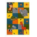 Covor Dreptunghiular pentru Copii, 200 x 300 cm, Multicolor, Kolibri Model Animale 11379/120