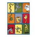 Covor Dreptunghiular pentru Copii, 200 x 300 cm, Multicolor, Kolibri Model Animale, 11380/120