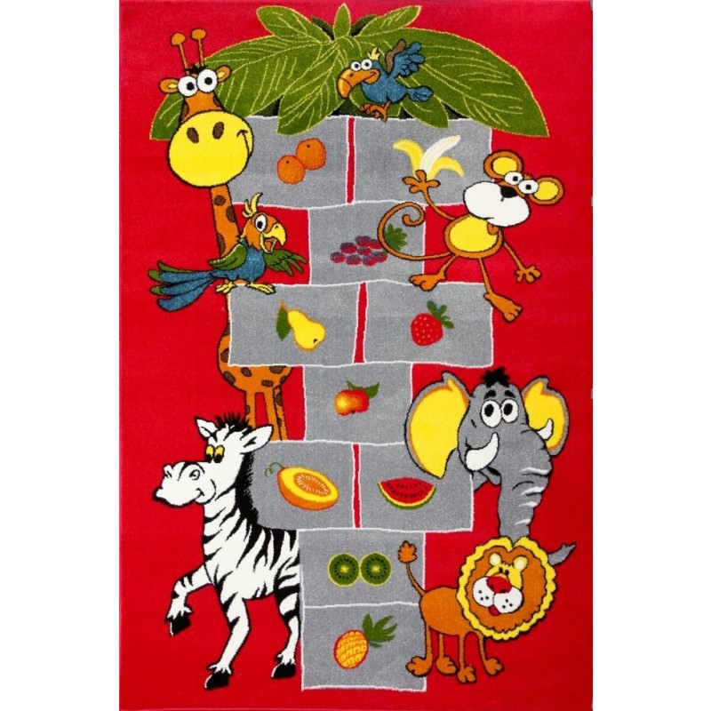 Covor Dreptunghiular pentru Copii, 200 x 300 cm, Rosu, Kolibri Model Sotron 11120/120