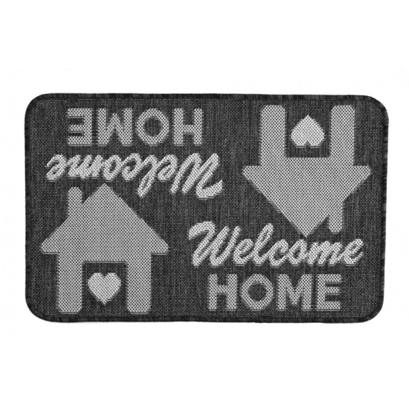 Covor Dreptunghiular pentru Usa de Intrare, Gri, 50 x 80 cm, Antiderapant, Model Flex
