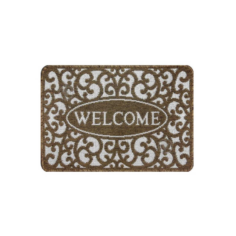 Covor Dreptunghiular pentru Usa de Intrare, Maro, 50 x 80 cm, Antiderapant, Flex 19141/91
