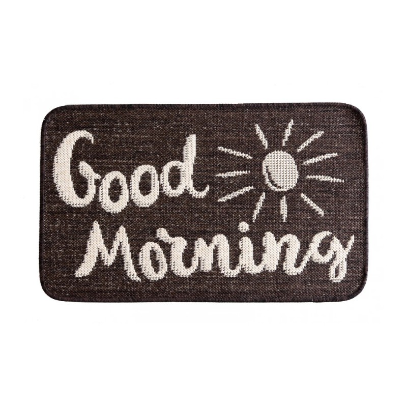 Covor Dreptunghiular pentru Usa de Intrare, Maro, 50 x 80 cm, Antiderapant, Model Flex