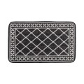 Covor Dreptunghiular pentru Usa de Intrare, Negru, 50 x 80 cm, Antiderapant, Model Flex Romburi