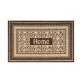 Covor Dreptunghiular pentru Usa Intrare, 50 x 80 cm, Crem / Maro, Model Home Natura