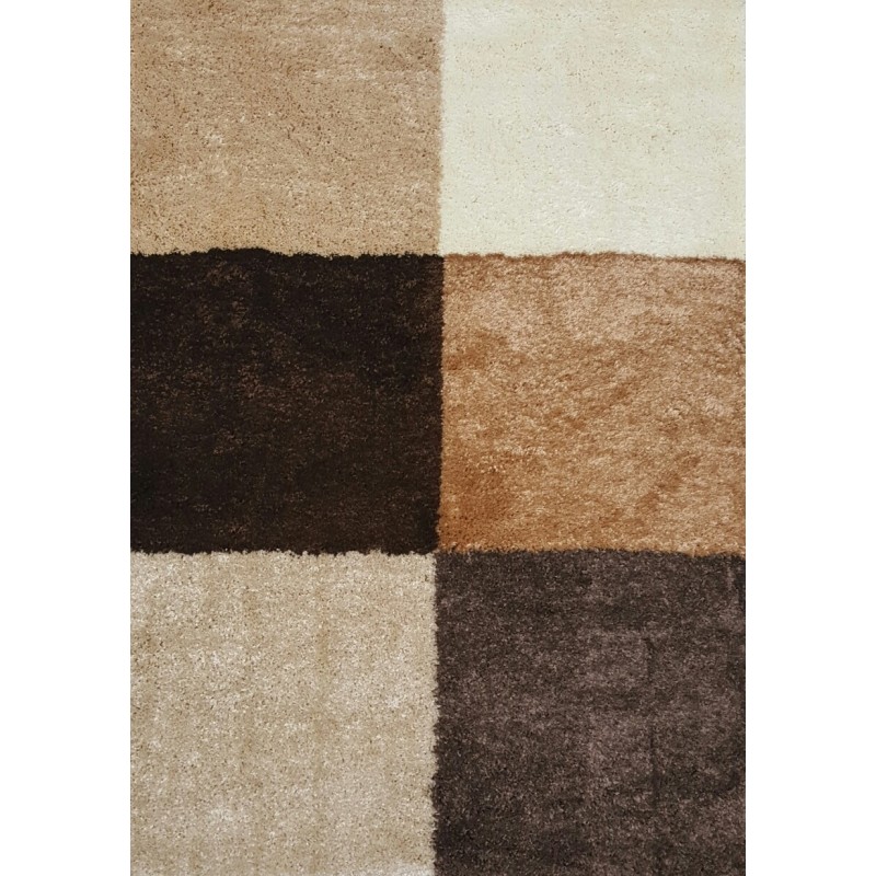 Covor Modern, Fantasy 12518, Crem / Bej / Maro, 120x170 cm, 2550 gr/mp