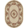 Covor Oval, 100 x 200 cm, Crem, Lotos 571