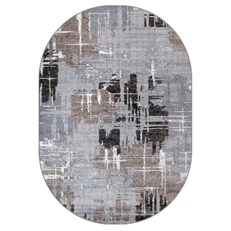 Covor Oval, 100 x 200 cm, Gri / Maro, Mira 24037/123