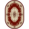 Covor Oval, 100 x 200 cm, Rosu, Lotos 507