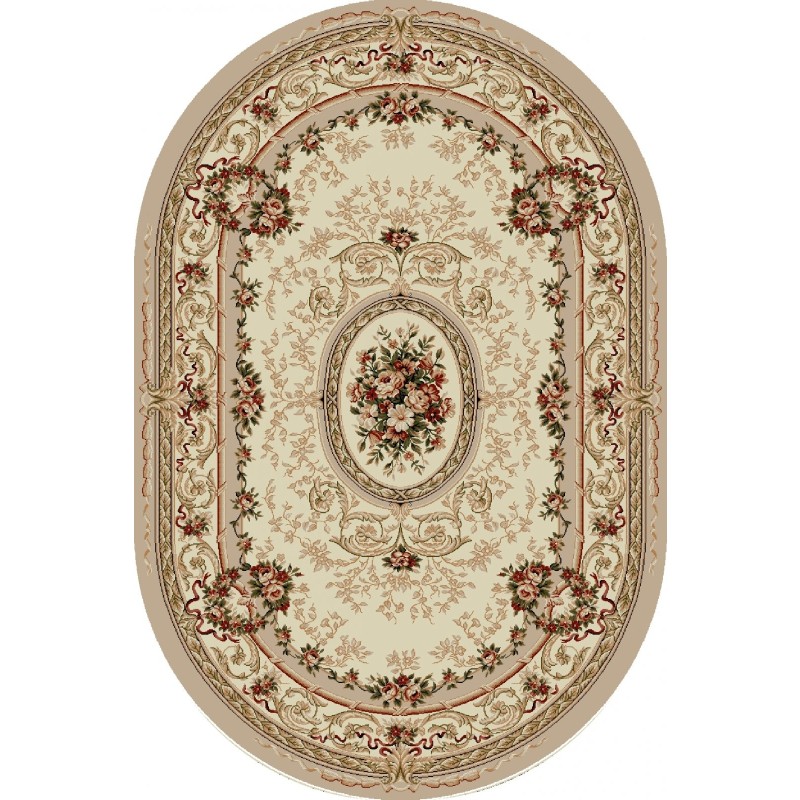 Covor Oval, 150 x 230 cm, Crem, Lotos 568
