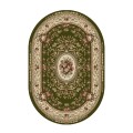 Covor Oval, 150 x 230 cm, Verde, Model Floral Lotos