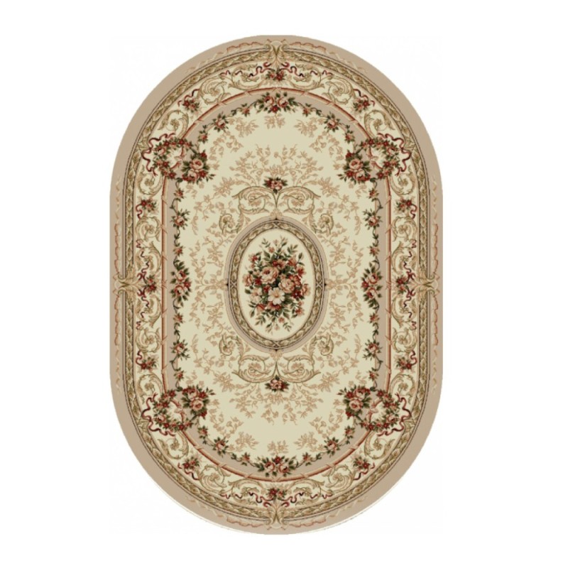 Covor Oval, 200 x 300 cm, Crem, Lotos 568/100