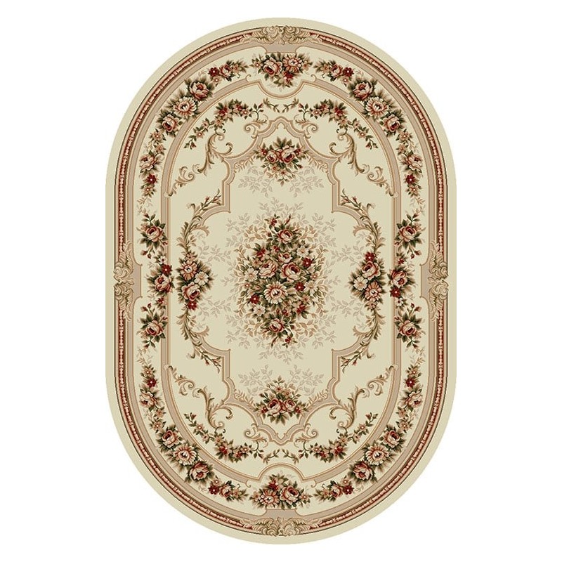 Covor Oval, 250 x 350 cm, Crem, Lotos Clasic 574-100