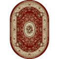 Covor Oval, 250 x 350 cm, Rosu / Grena, Lotos 568