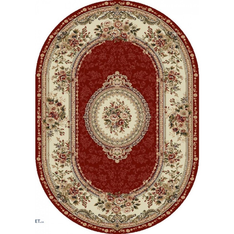Covor Oval, 250 x 350 cm, Rosu, Lotos 571