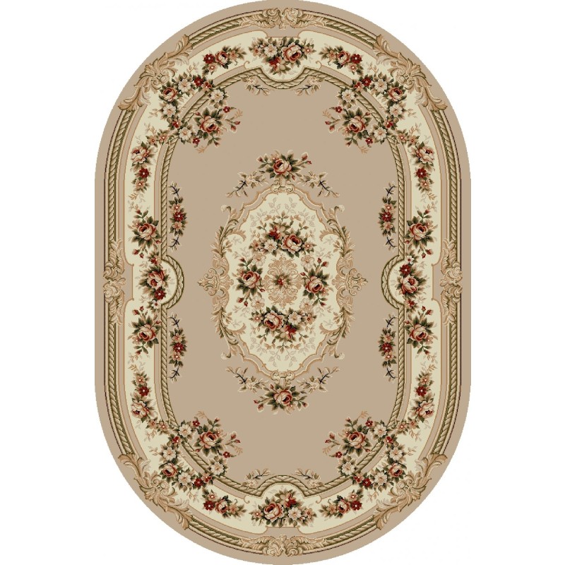 Covor Oval, 60 x 110 cm, Bej, Lotos 575