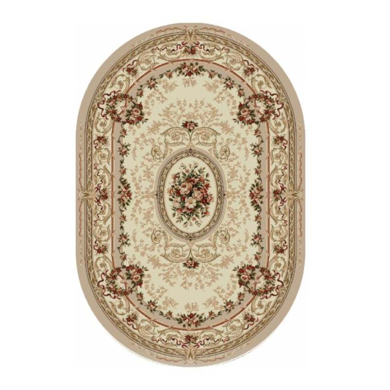 Covor Oval, 60 x 110 cm, Crem, Lotos 568/100