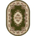 Covor Oval, 60 x 110 cm, Crem / Verde, Lotos 575-310