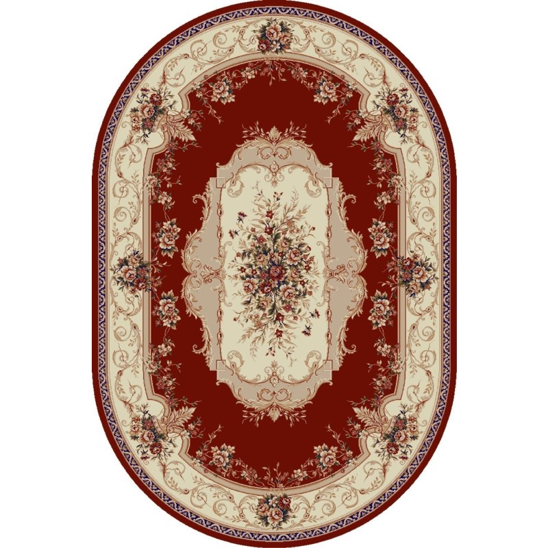Covor Oval, 60 x 110 cm, Rosu, Lotos 507
