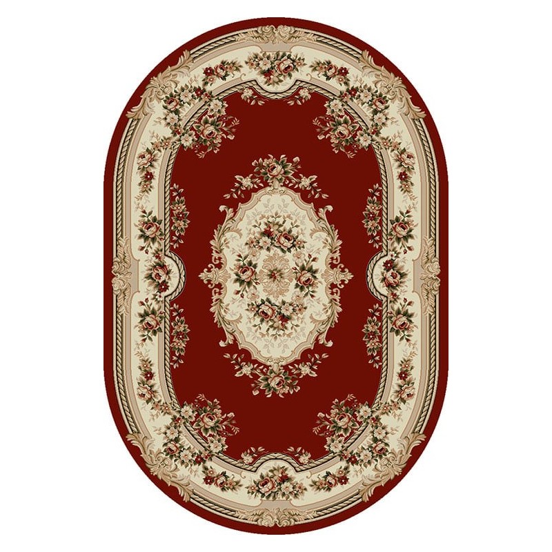 Covor Oval, 60 x 110 cm, Rosu, Lotos 575