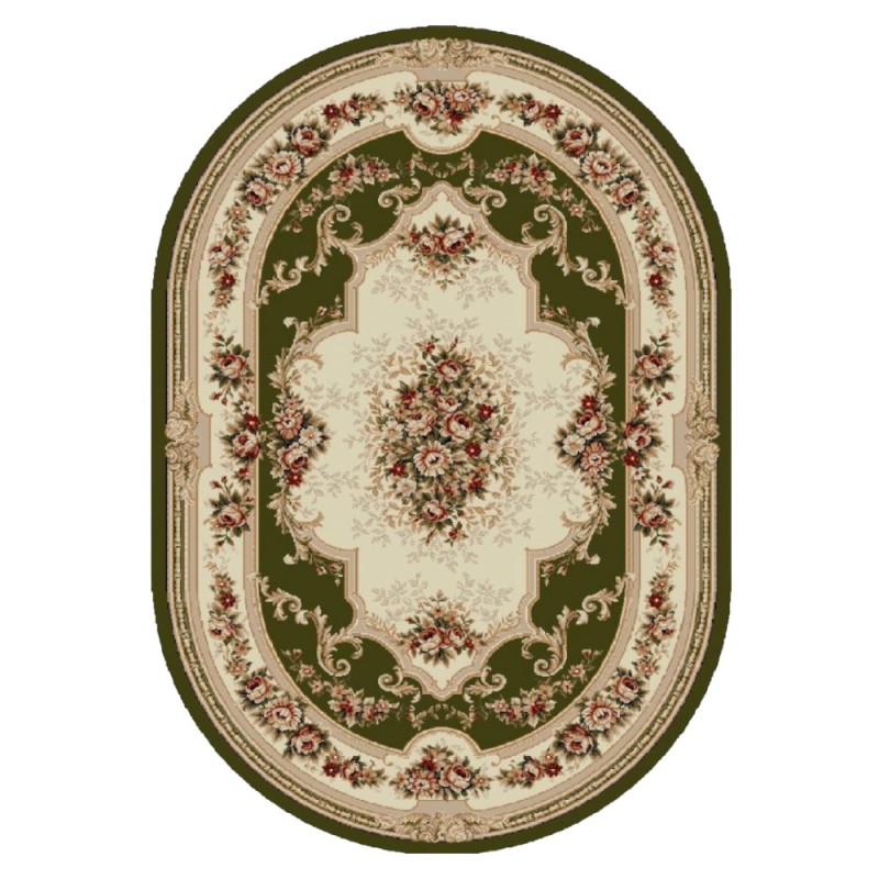 Covor Oval, 60 x 110 cm, Verde, Lotos 574/310