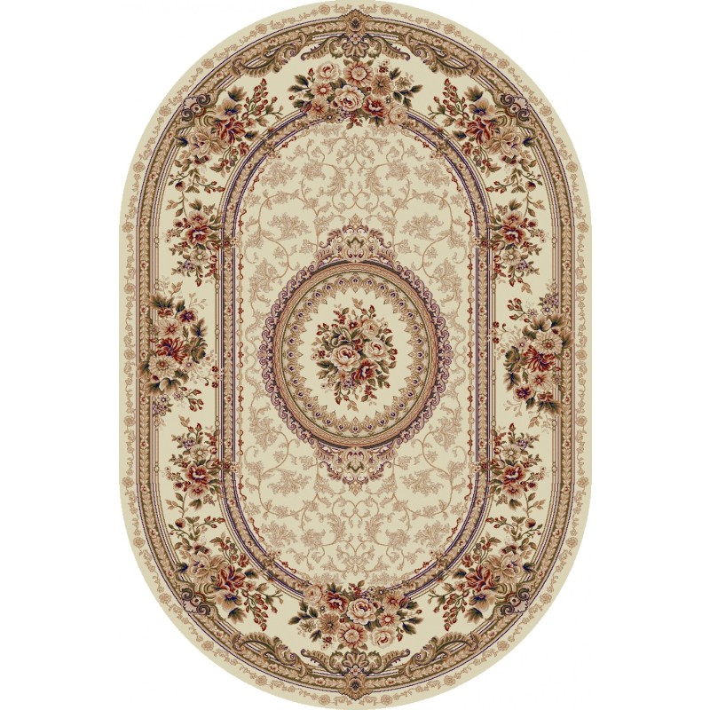 Covor Oval, 80 x 150 cm, Crem, Lotos 571
