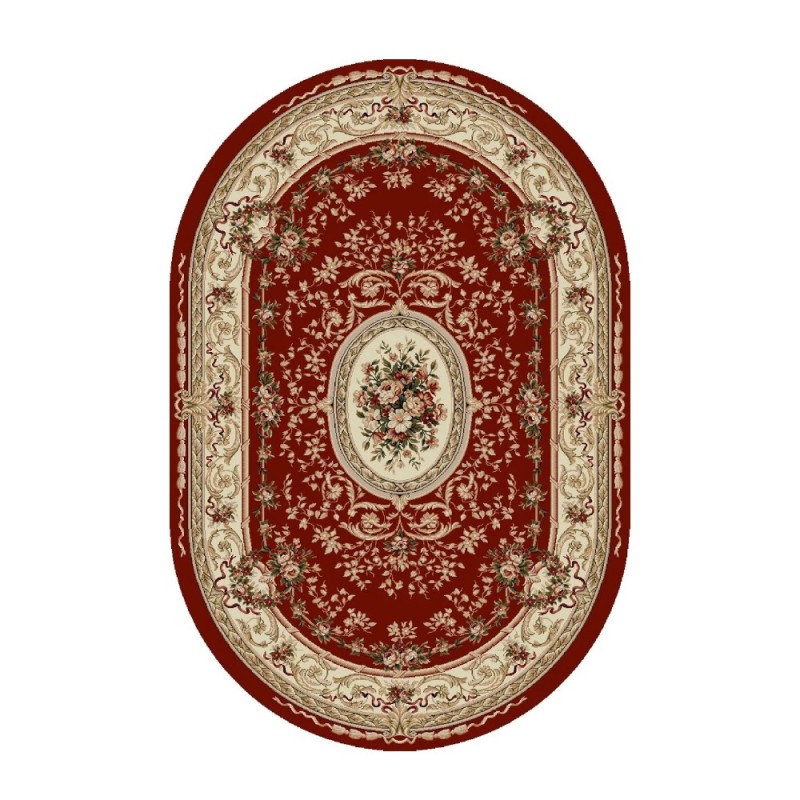 Covor Oval, 80 x 150 cm, Grena, Model Floral Lotos