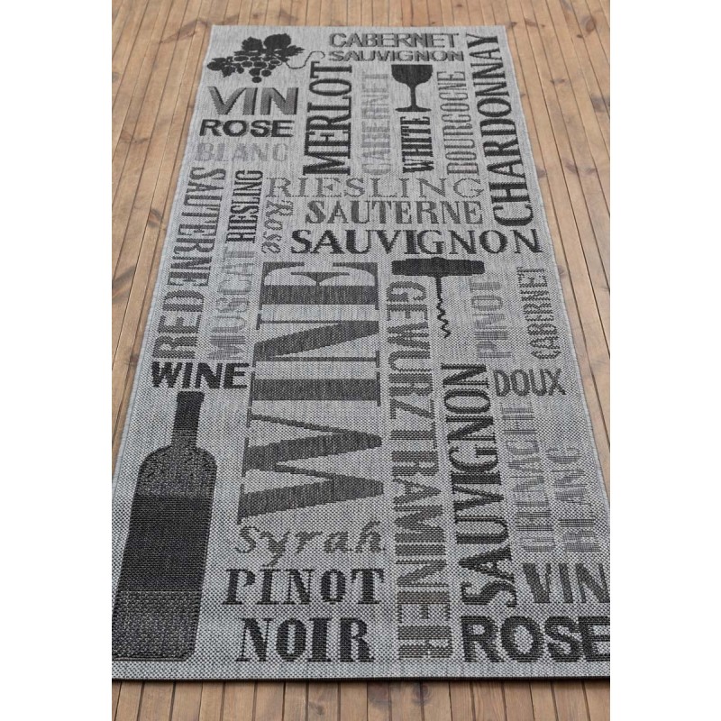 Covor pentru Bucatarie Gri, Antiderapant, 75 cm x 200 cm, Flex 19118/08