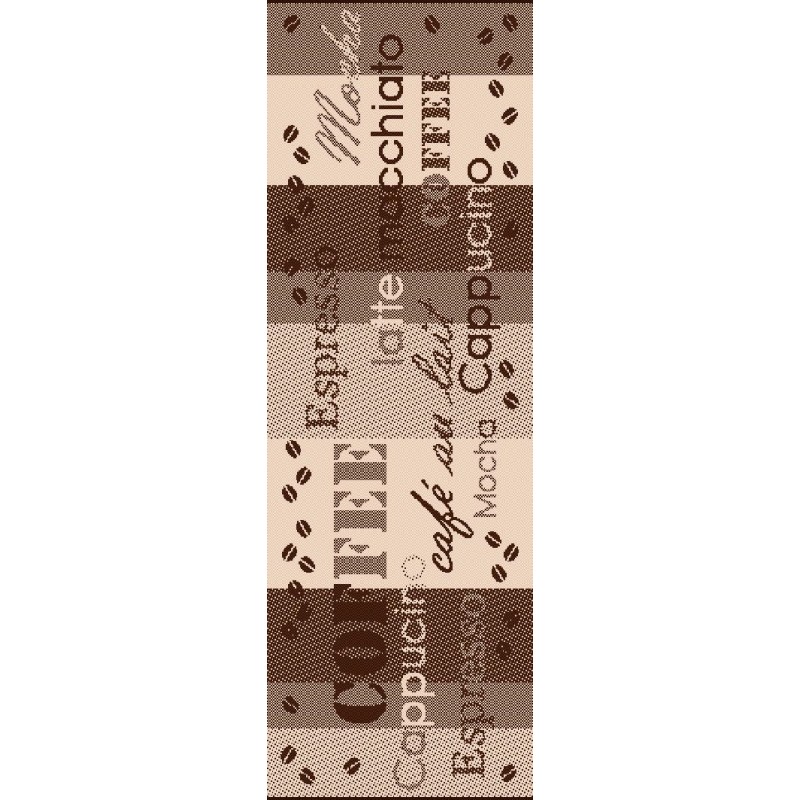 Covor pentru Bucatarie Maro/Bej, Antiderapant, 75 cm x 200 cm, Flex 19052-19