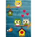 Covor pentru Copii, 120 x 170 cm, Albastru, Bufnite, Dreptunghiular, Kolibri 11205