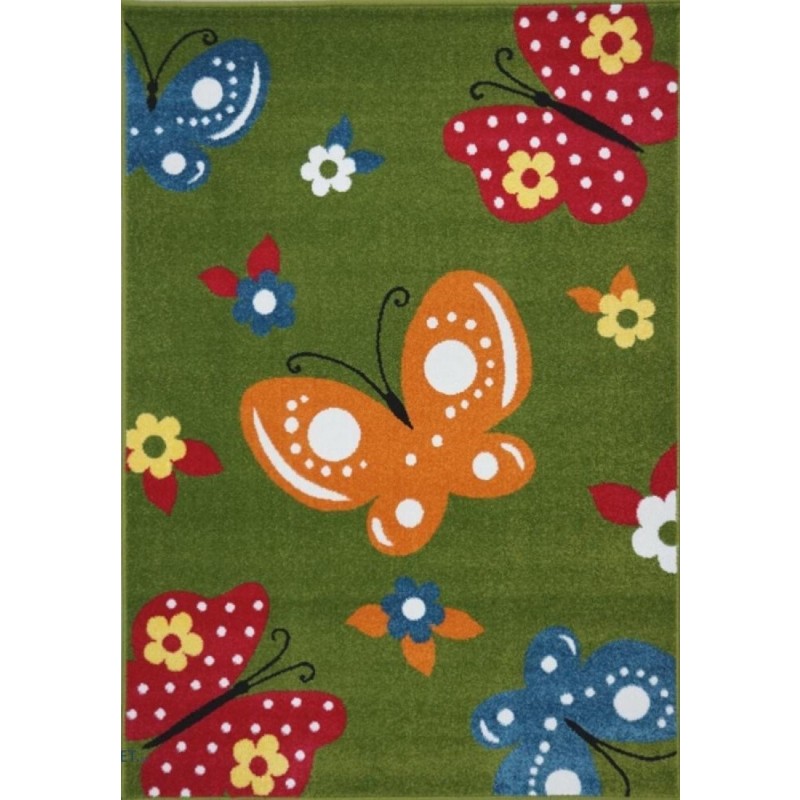 Covor pentru Copii, 120 x 170 cm, Verde, Kolibri Fluturi 11206