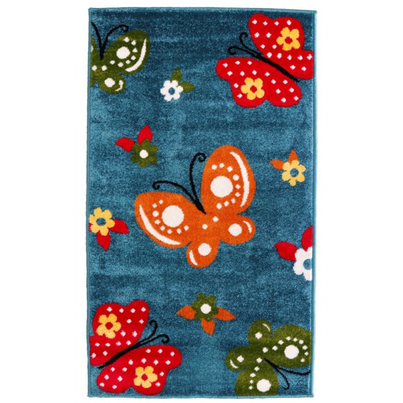 Covor pentru Copii, 160 x 230 cm, Albastru, Kolibri Fluturi 11206