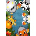 Covor pentru Copii, Kolibri Animalute 11058, Albastru, 80x150 cm, 2300 gr/mp