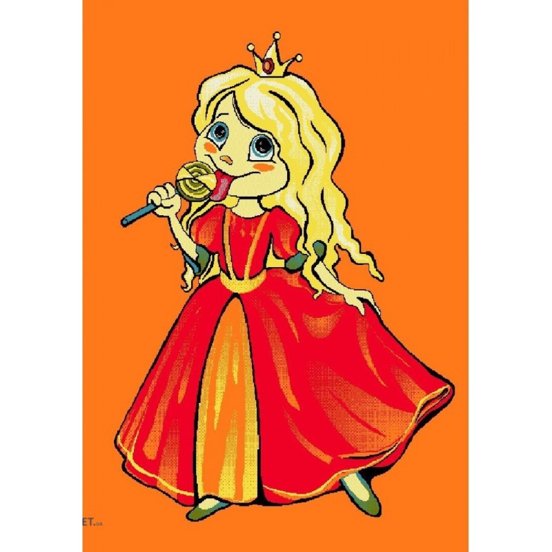 Covor pentru Copii Portocaliu, Model Printesa, 160 cm x 230 cm, Kolibri 11250-160