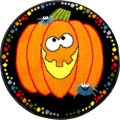 Covor Rotund, 67 x 67 cm, Multicolor, Halloween Dovleac, Kolibri 11090